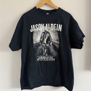 Jason Aldean Tour Black Graphic T-Shirt